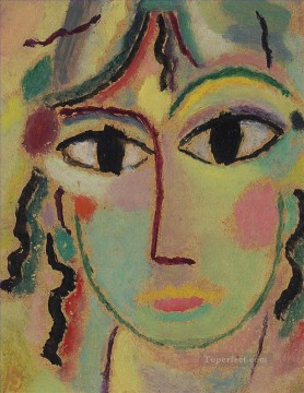 Expresionismo Painting - Cabeza de niña Alexej von Jawlensky Expresionismo